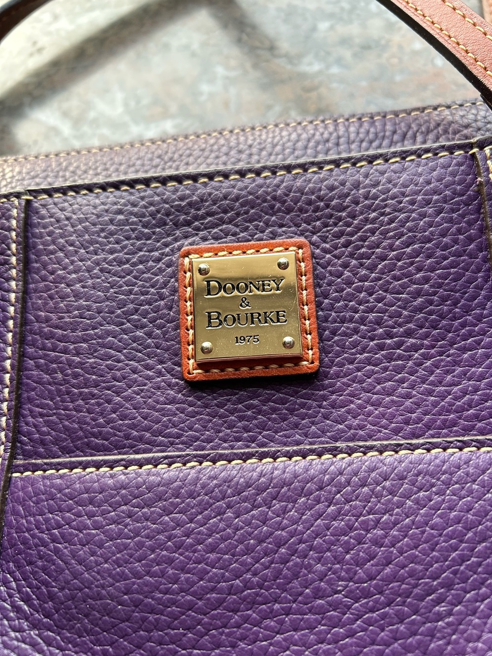 Dooney & Bourke Pebble Grain Purple Lexington Shopper Tote